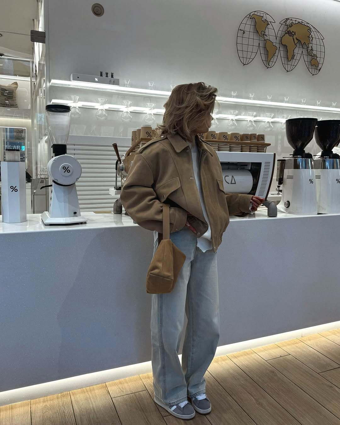 Veste en suÈde surdimensionnée à la mode pour femmes Chic & Stil
