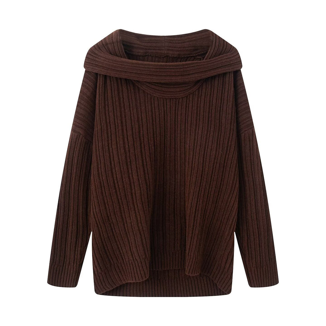 Pull en maille épaisse pour femmes avec un col roulé à la mode Chic & Stil