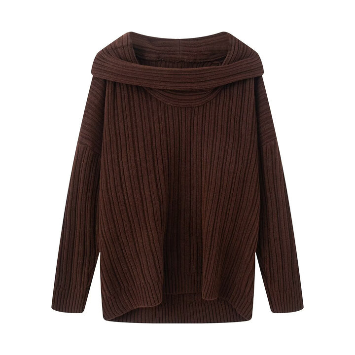 Pull en maille épaisse pour femmes avec un col roulé à la mode Chic & Stil