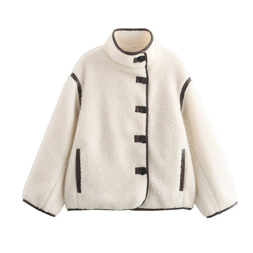 Ladies Comfortable Fleece Clothing with Modern High Collar and Practical Pockets Lune London
