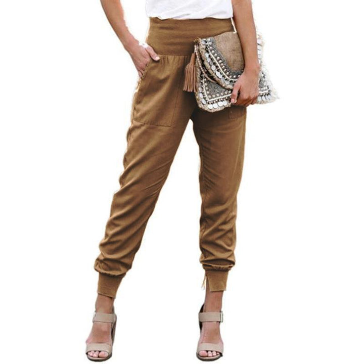 Sport leisure pants for women with elastic waist and pockets Lune London