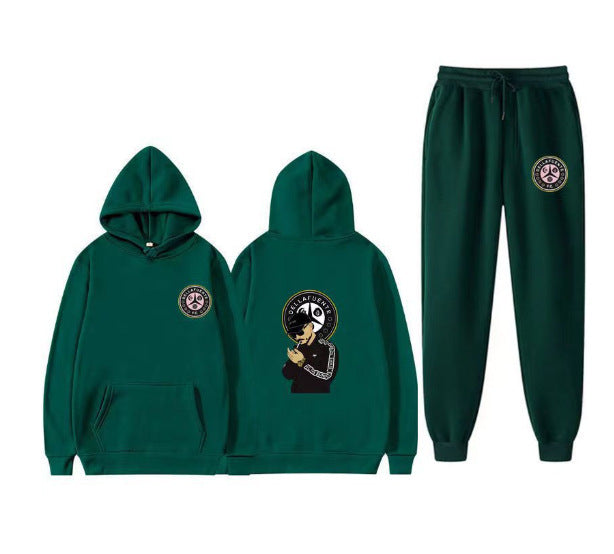 Women's set of hoodie and jogging pants with unique print Lune London