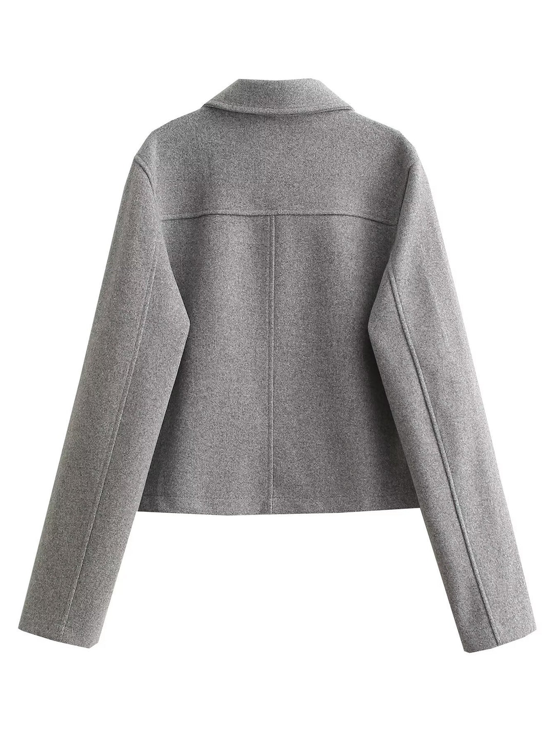 Short trendy jacket for ladies with practical pockets and gold buttons Lune London