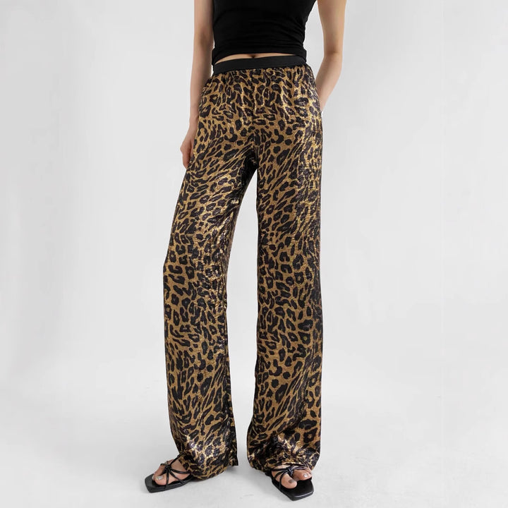Elegant leopard pants for women Lune London