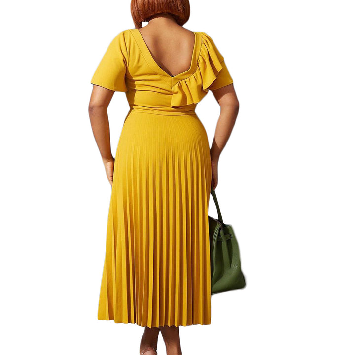 Pleated skirt for women with voluminous sleeves Lune London