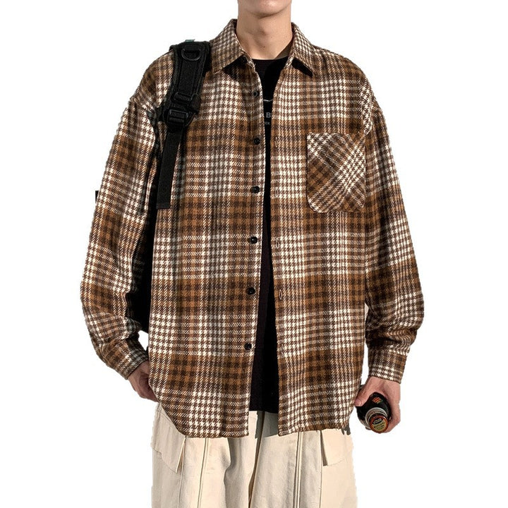 Plaid shirt jacket for men Lune London