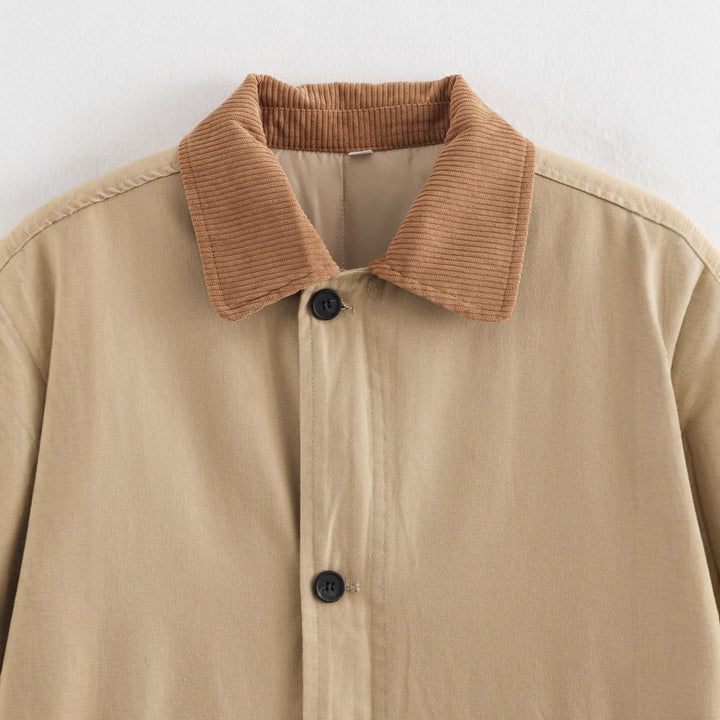 Relaxed utility jacket for women with ribbed collar and practical pockets Lune London