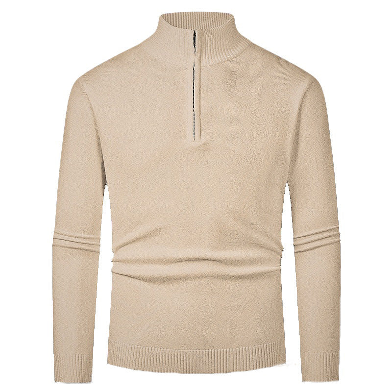 Men's sweater with half-zip and modern high collar Lune London