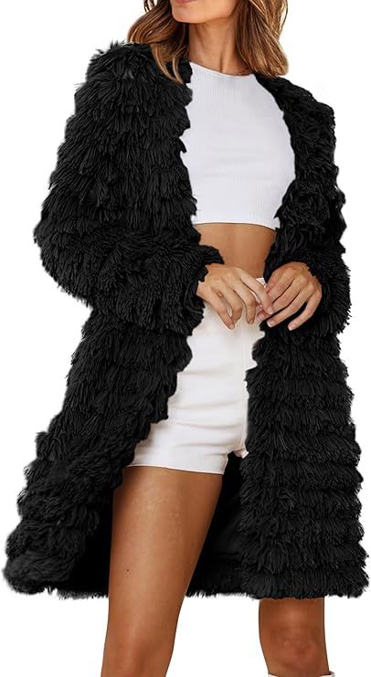 Ladies Fringed Long Coat Lune London