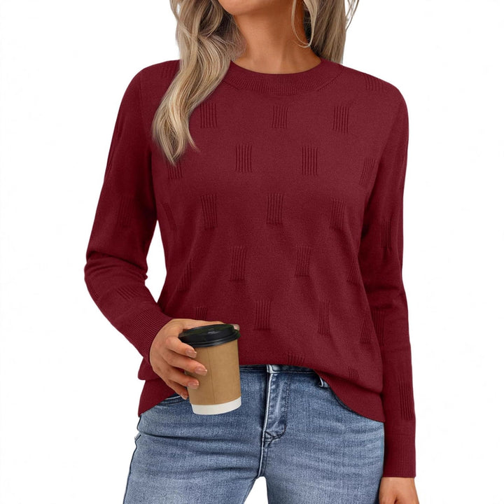 Knit sweater for women with structured pattern Lune London
