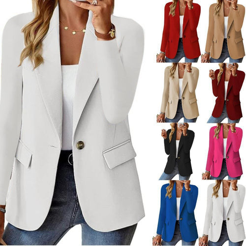 Ladies Elegant Business Blazer with Tailored Fit and Chic Texture and Style