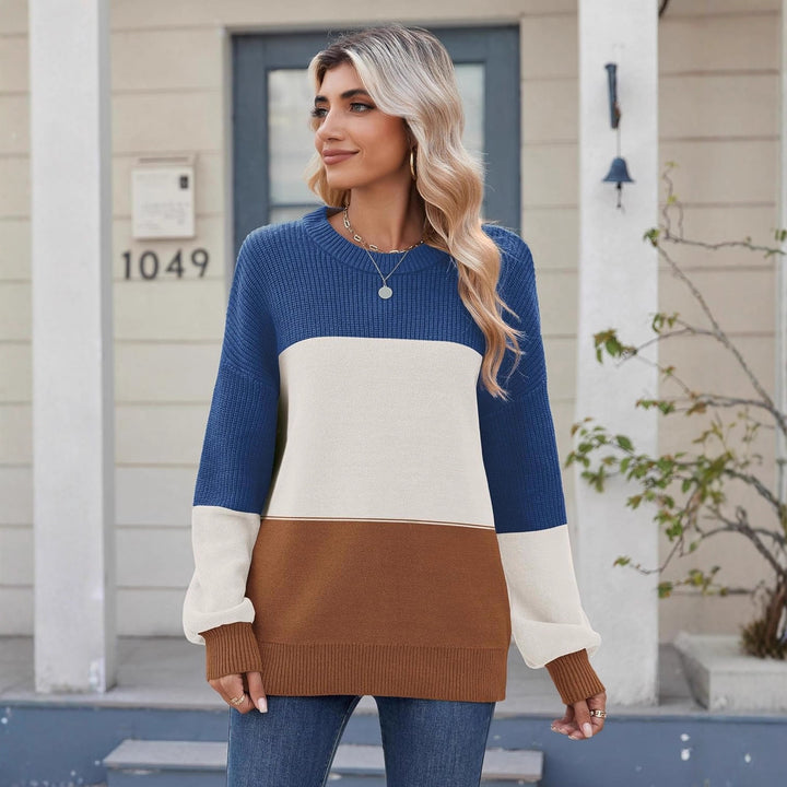 Trendy color block sweater for women Lune London
