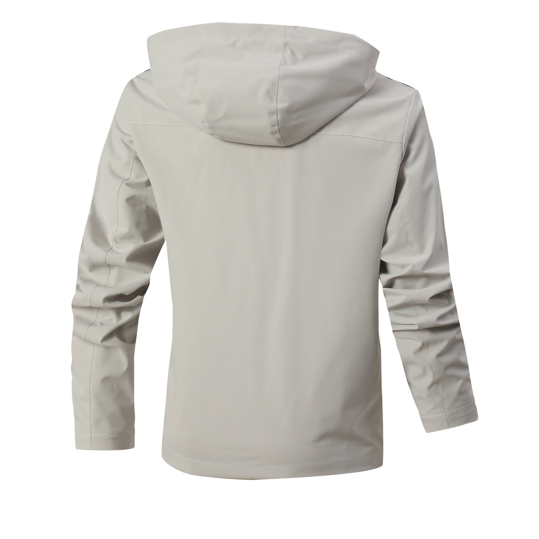 Functional waterproof jacket for men with hood and multiple pockets Lune London