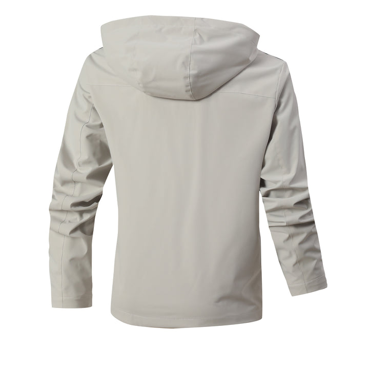Functional waterproof jacket for men with hood and multiple pockets Lune London