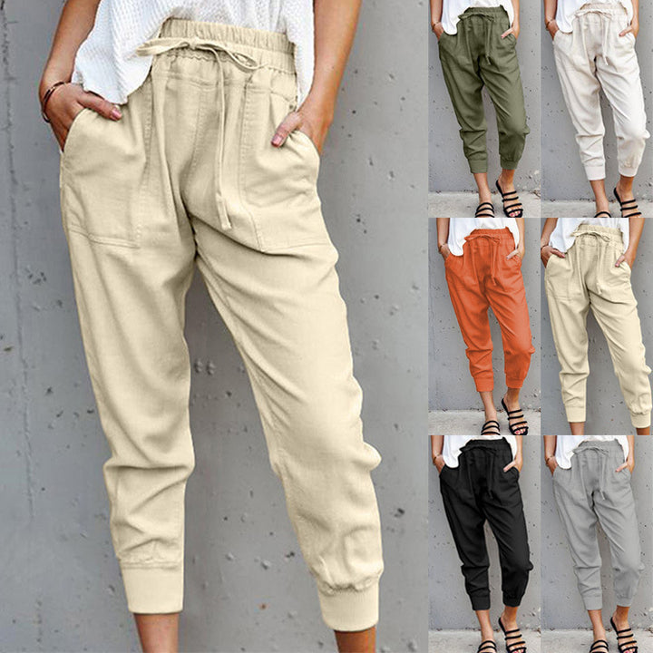 Comfortable leisure pants for women with elastic waistband Lune London