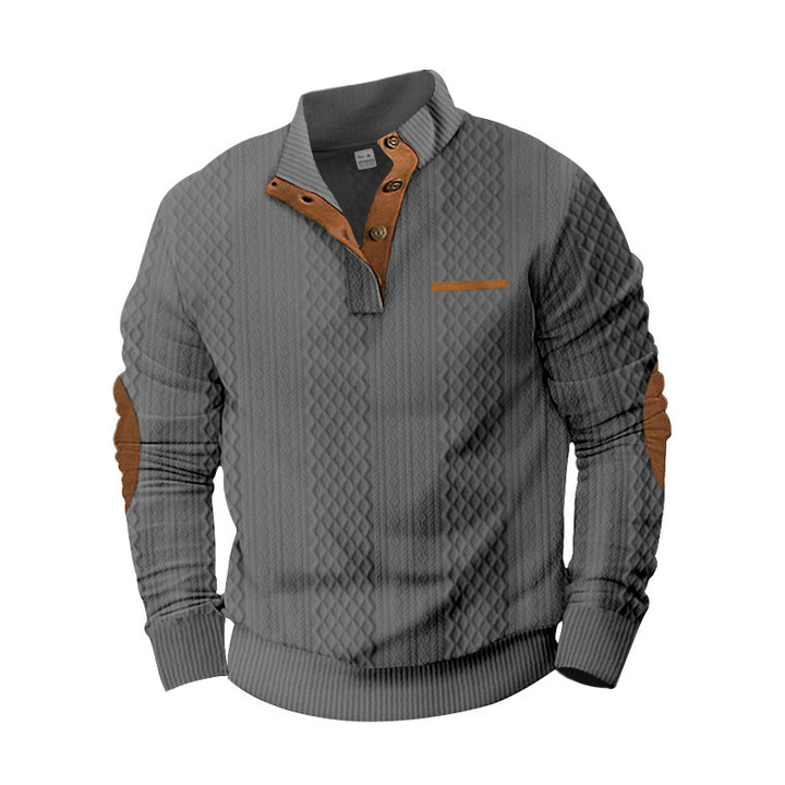 Knitted sweater for men with textured design and contrasting details Lune London