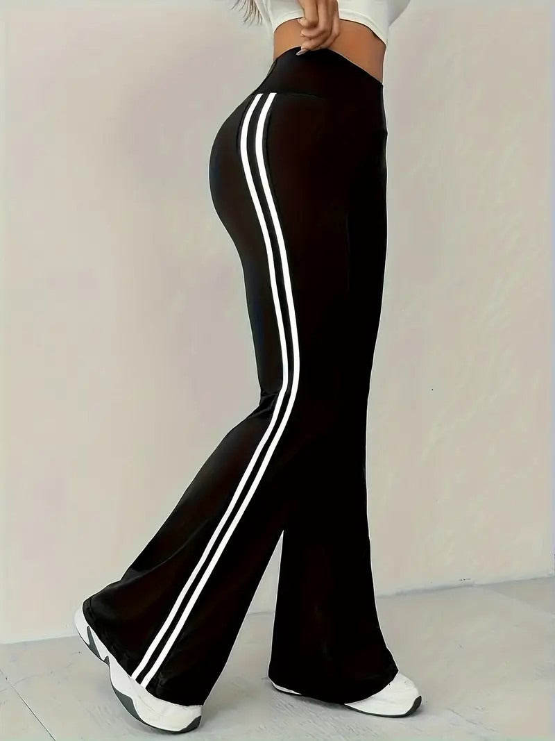 Leggings sportives bootcut pour femmes avec rayures Chic & Stil