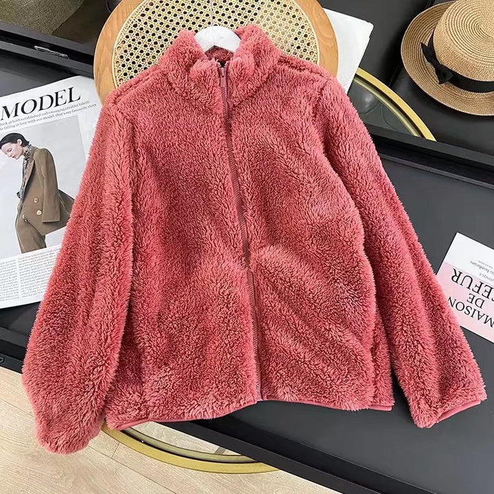 Veste en polaire pour femme avec col haut et doublure intérieure douce Chic & Stil