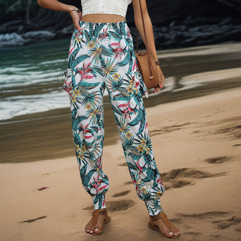 Women Tropical Cargo Pants Lune London