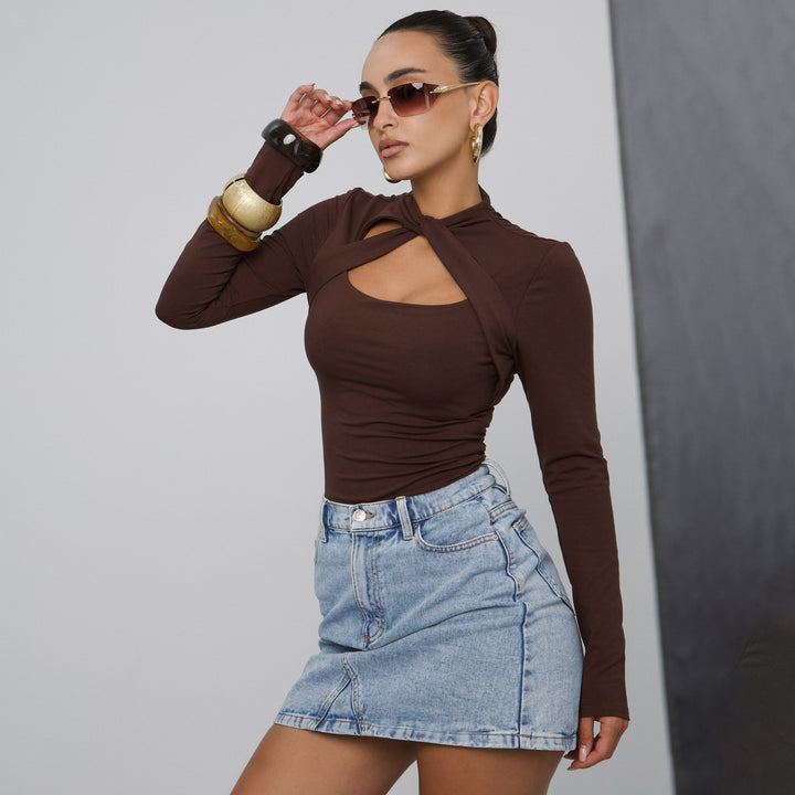 Long sleeve body for women with an innovative cut-out design Lune London
