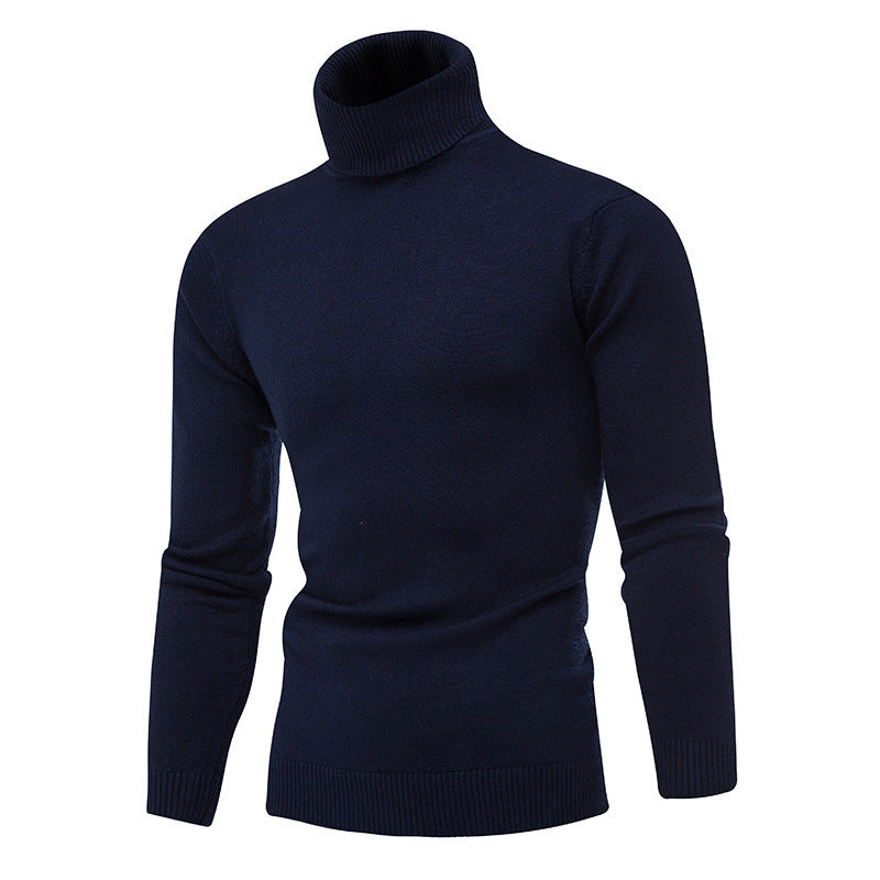 Men's slim fit fine cotton turtleneck sweater Lune London