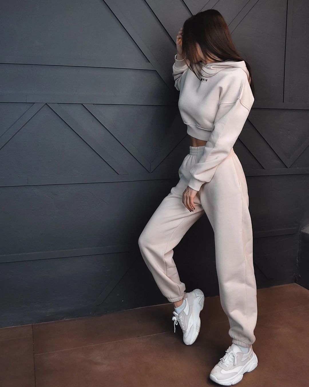 Ladies hoodie with high waist Lune London