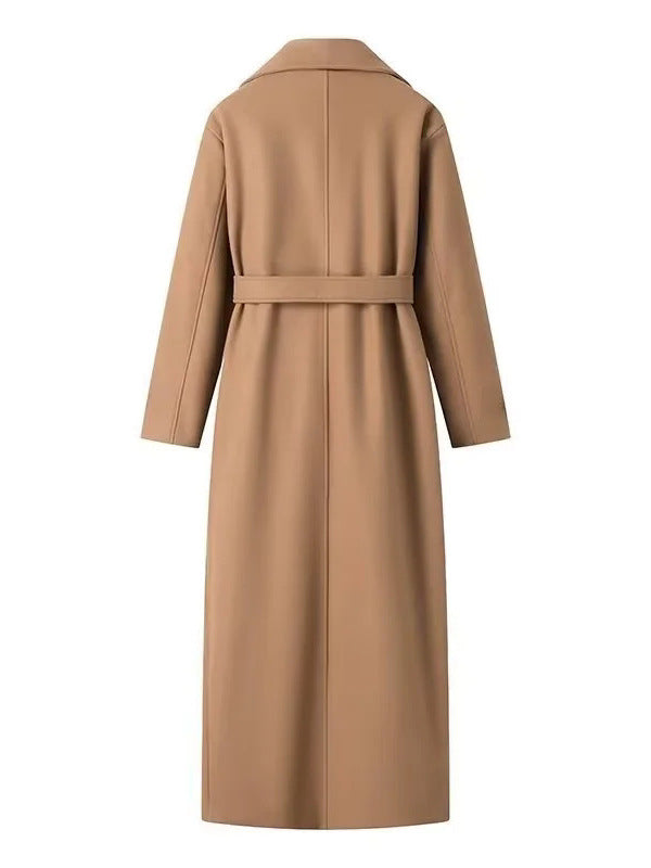 Women's trench coat with trendy cinching and double-breasted front Lune London