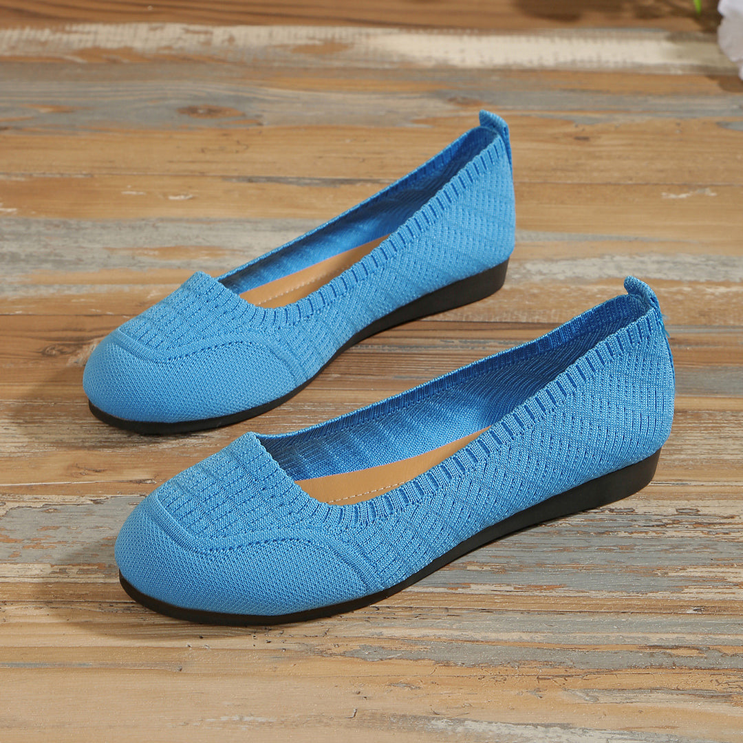 Ladies Lightweight Knitted Ballerinas Lune London