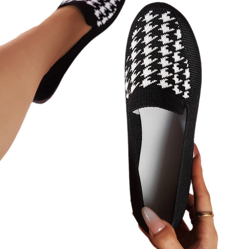 Ladies Patterned Slippers with Elastic Band Lune London