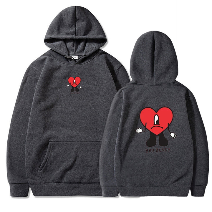 Hooded sweatshirt for women with creative heart pattern Lune London