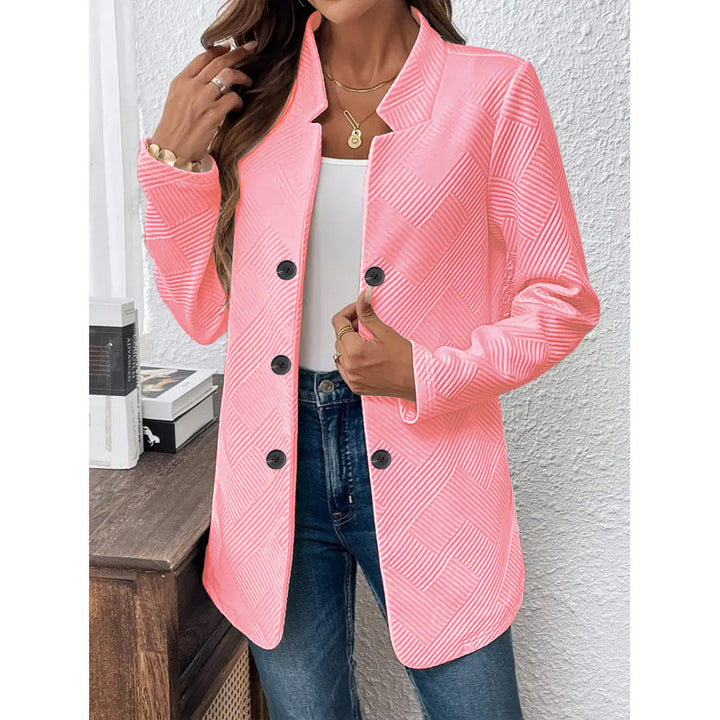 Classic women's blazer with a structured design and modern button details Lune London