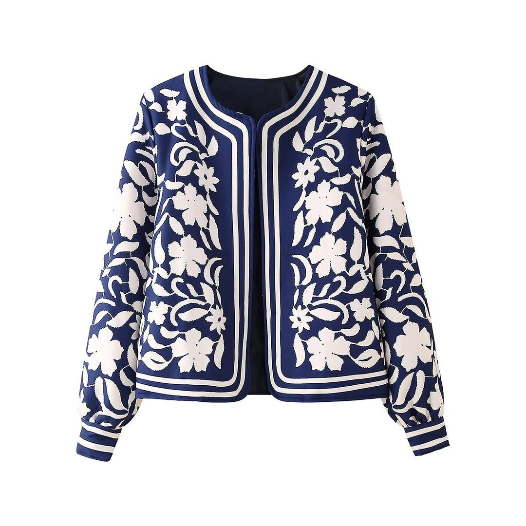 Ladies Kimono Jacket with embellishments featuring floral design and elegant finish Lune London
