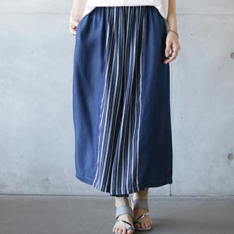 Lune London wide striped culottes for women