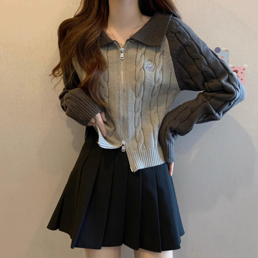 Femmes Cardigan Zippé Stylé Chic & Stil