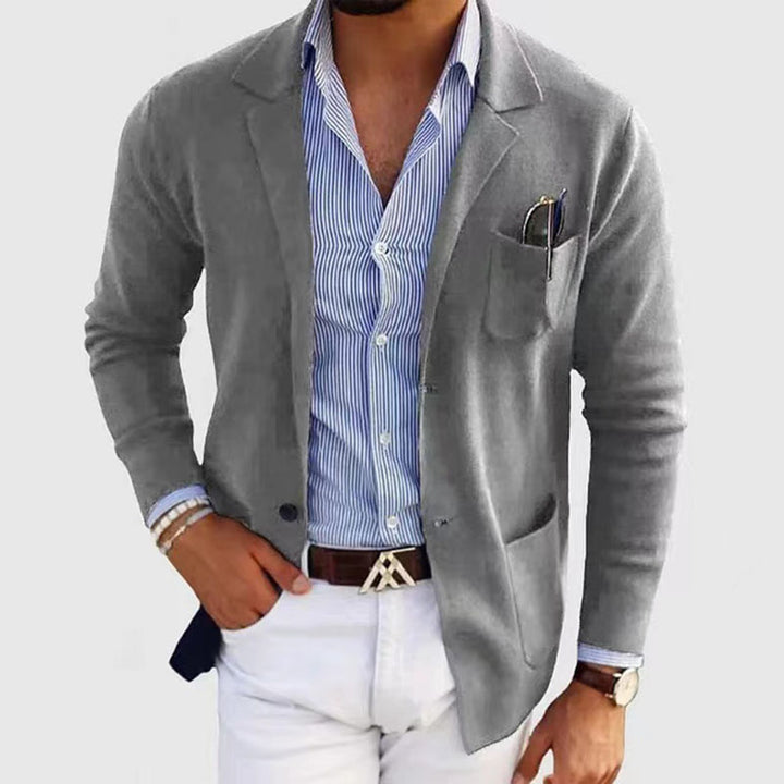 Casual knit blazer for men with modern details Lune London