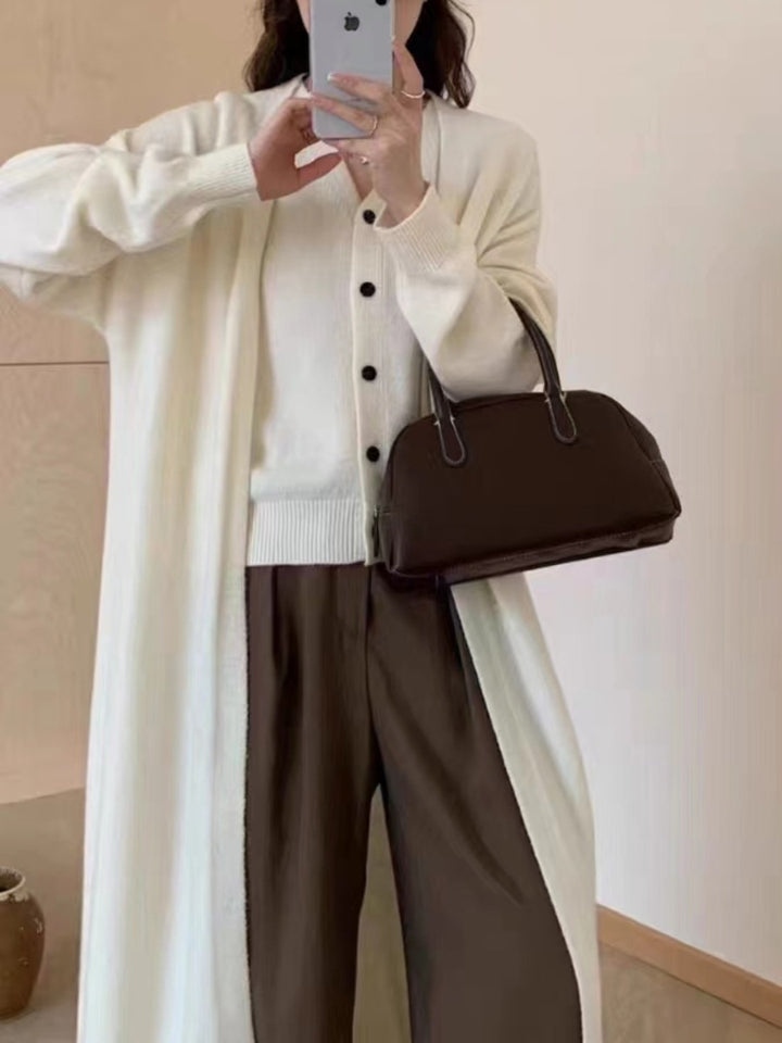 Women Long Sleeve Cardigan with Chic and Stylish Decorative Button Design