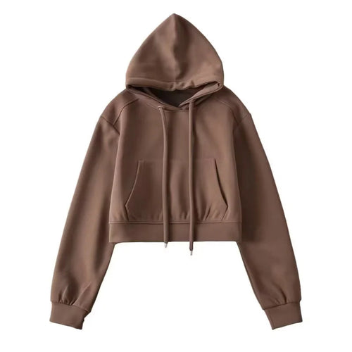 Cropped hoodie for women in sweatshirt material Lune London