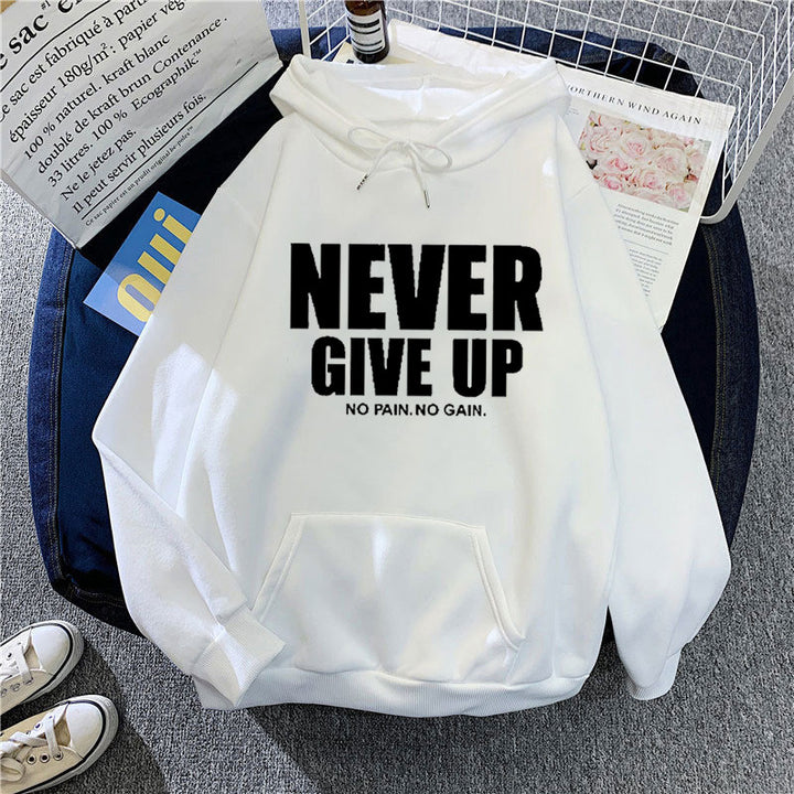 Women's hoodie with motivating lettering Chic & Stil 1772613019