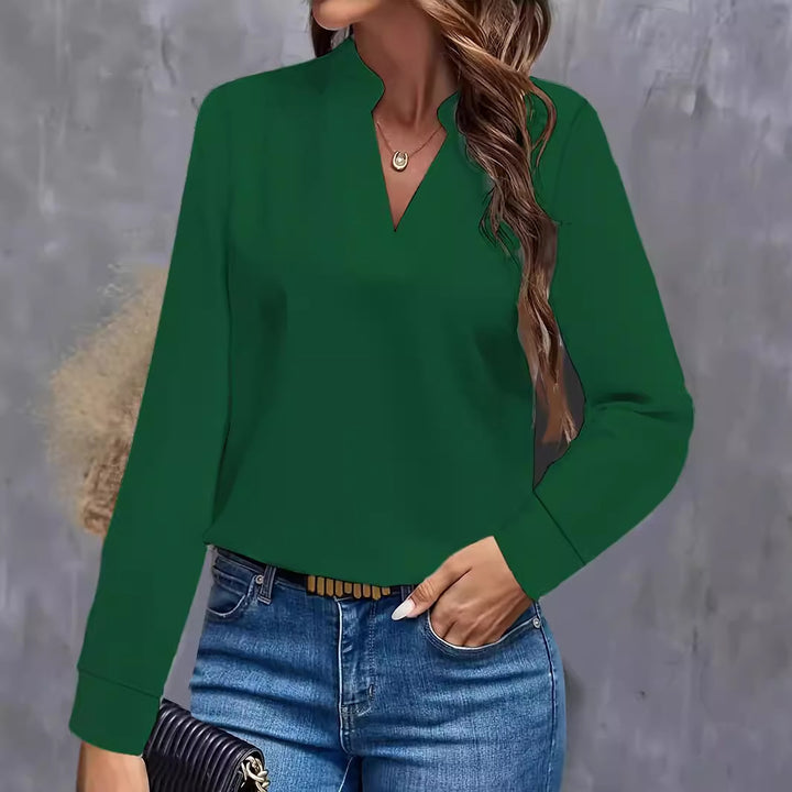 Women's blouse with V-neck and elegant design Lune London