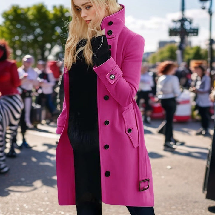 Elegant trench coat for women with high collar Lune London