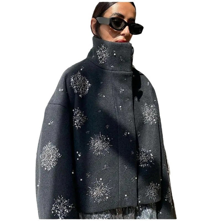 Elegant and sparkling women's quilted jacket Lune London