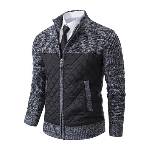 Quilted leisure jacket for men with high collar and practical pockets Lune London