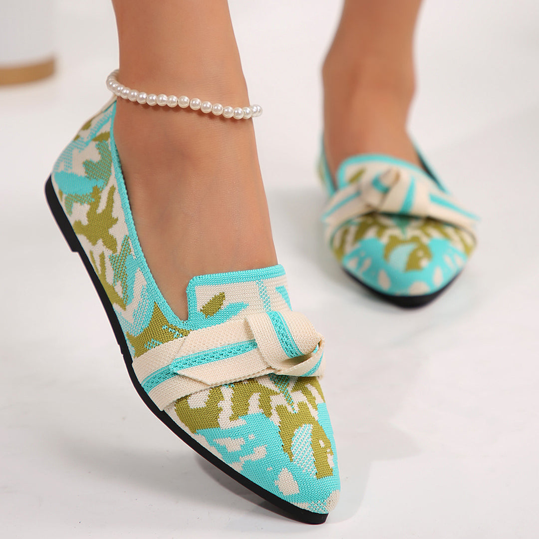 Ladies Elegant Tied Lace Ballerinas Lune London