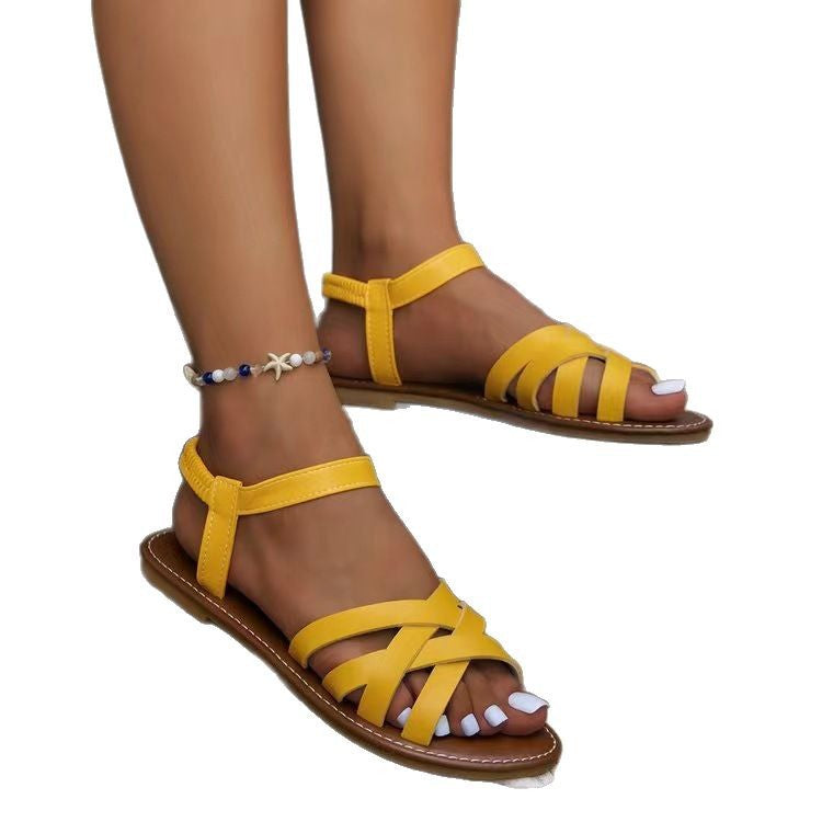 Comfortable strap sandals for women with flexible sole Lune London