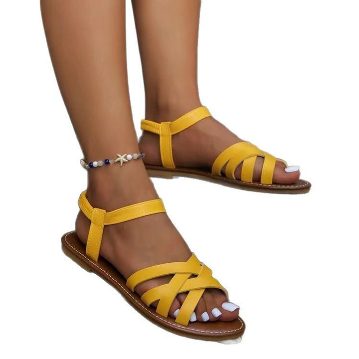 Comfortable strap sandals for women with flexible sole Lune London