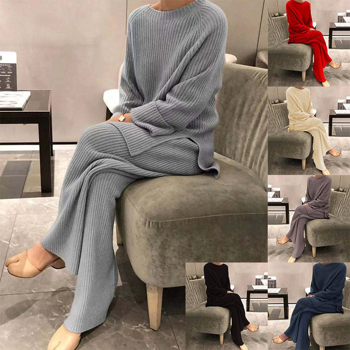 Women's knit set with loose fit and elegant ribbed pattern Lune London