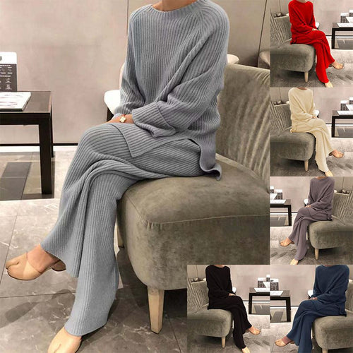 Women's knit set with loose fit and elegant ribbed pattern Lune London
