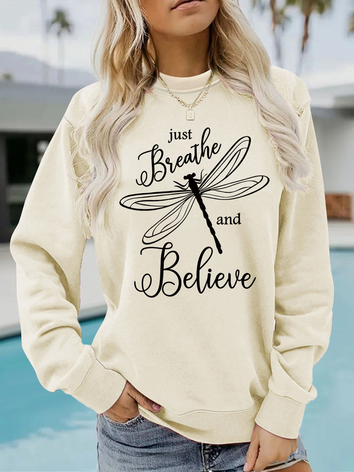 Sweat-shirt femme avec motif inspirant de cerf-volant et coupe décontractée Chic & Stil