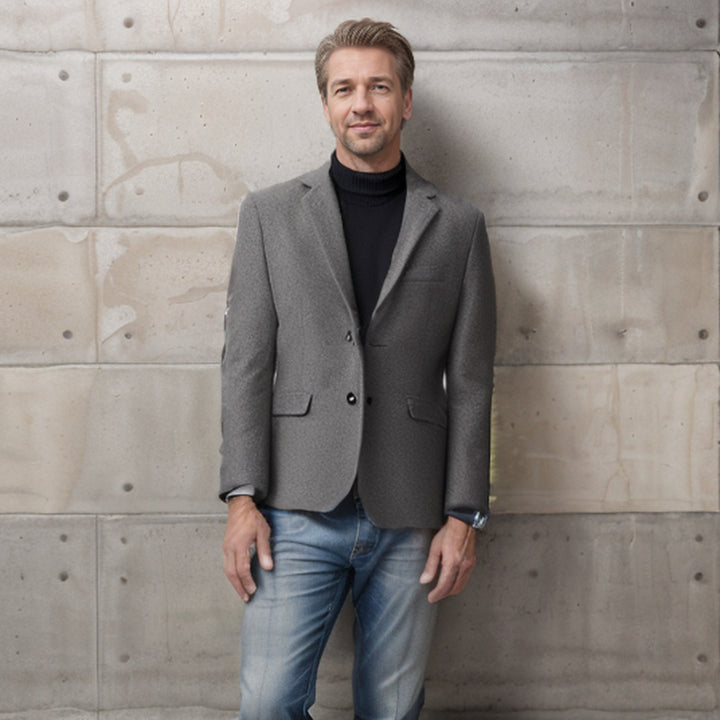 Elegant wool jacket for men with a classic design and a fine texture Lune London