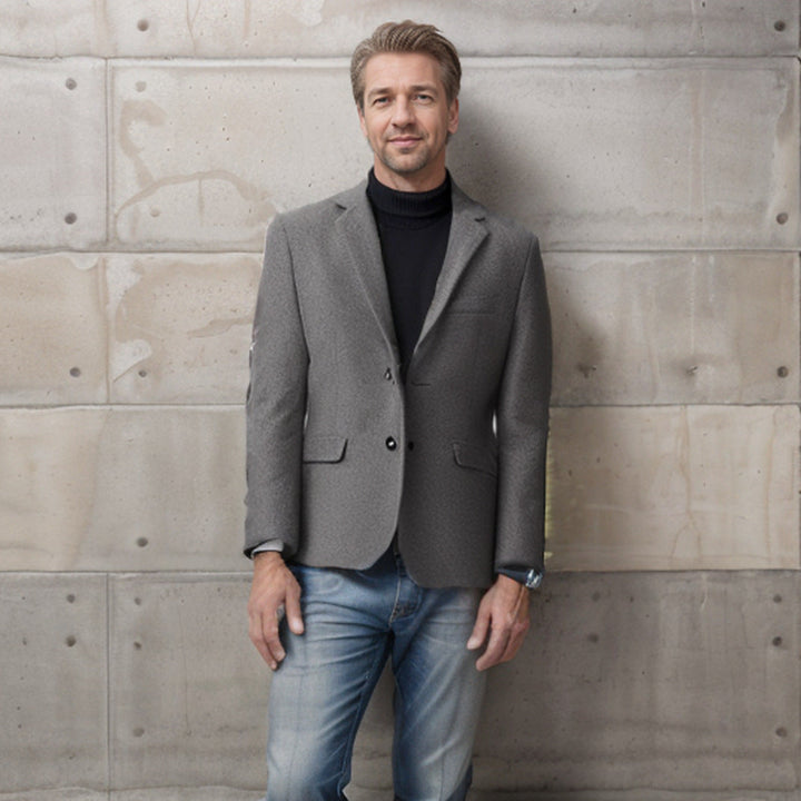 Lune London | Men's elegant wool blazer in classic cut with fine texture